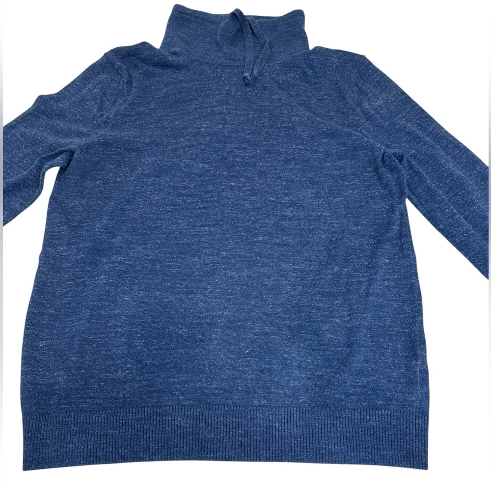 Banana Republic Organic Cotton Heathered Blue Turtleneck Sweater-Men’s Size L